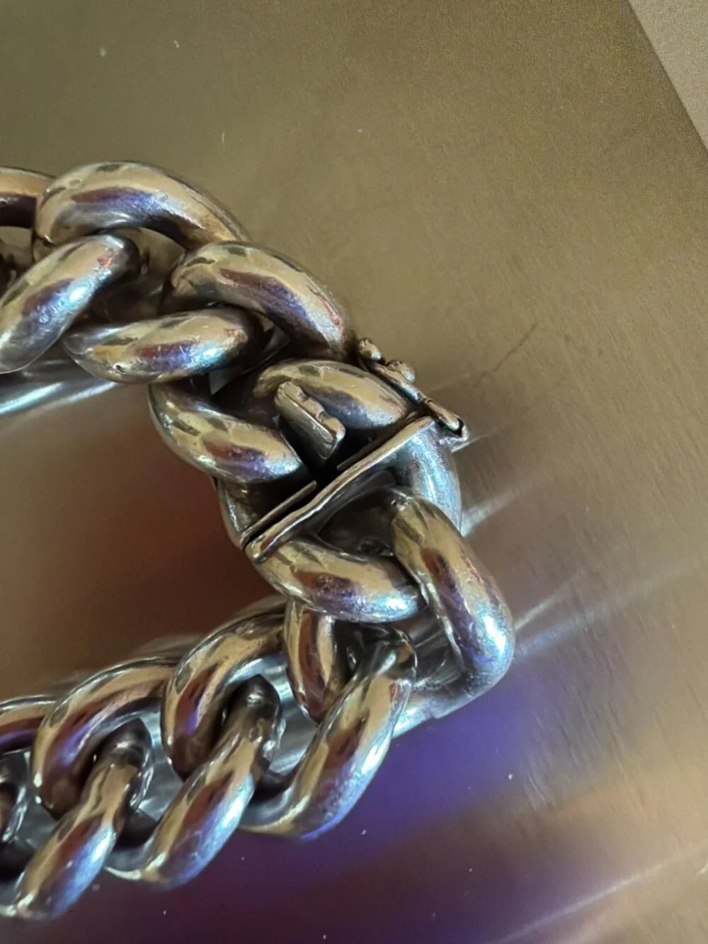 Solid Silver .925 Friedrich Binder(FBM) Germany Curb Link Bracelet | 4.54 oz